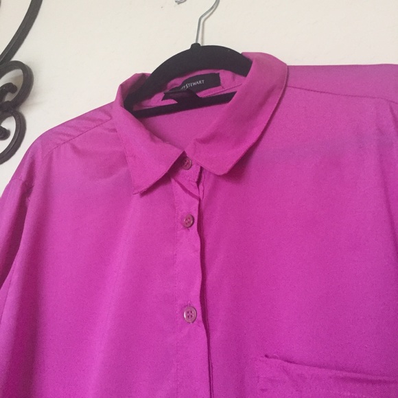 Ashley Stewart Button Down Rill Tab Tunic 14/16 - Picture 5 of 7